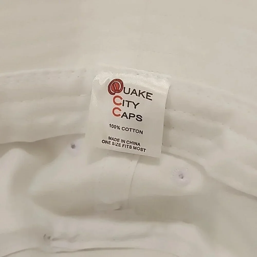 Quake City Caps Natural Light Beer Bucket Hat White Cotton